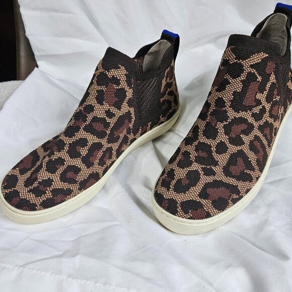 Rothy's Leopard Print Slip-On Sneakers Size 8 - Picture 1 of 9